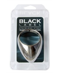 Black Label Stainless Steel Teardrop Cock Ring: Edelstahl-Penisring